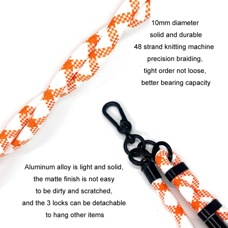 10mm Thick Rope Mobile Phone Anti-Lost Adjustable Lanyard Spacer(Fluorescent Green Black) - Lanyards & Wrist Straps by PMc TechLife | Online Shopping South Africa | PMc TechLife | Buy Now Pay Later Mobicred