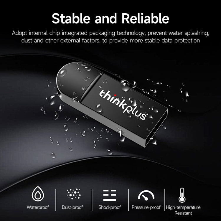 Lenovo ThinkPlus MU222 2.0 Business Office U Disk, Capacity: 64GB(Black) - USB Flash Drives by Lenovo | Online Shopping South Africa | PMC TechLife | Buy Now Pay Later Mobicred