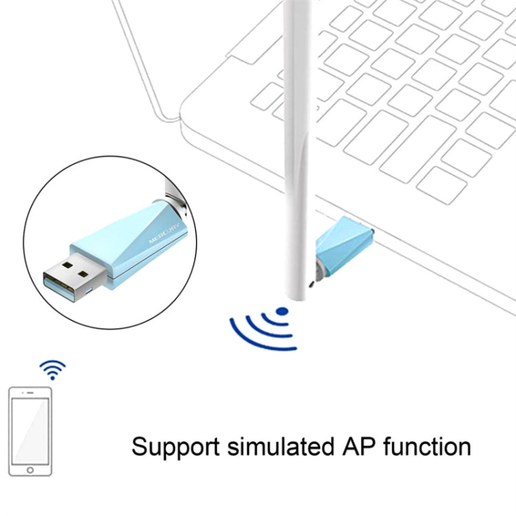 MERCURY MW150UH Mini USB Wireless Network Card Desktop Computer Laptop Wifi Receiver - free shipping - PMC TechLife - Order now!