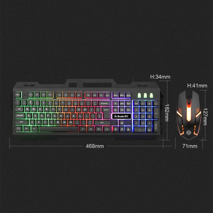 K-Snake Mechanical Feel Keyboard Mouse Kit USB Wired 104 Keycaps Computer Keyboard, Style: Keyboard+Mouse (Black) - Wired Keyboard by K-Snake | Online Shopping South Africa | PMC Jewellery | Buy Now Pay Later Mobicred