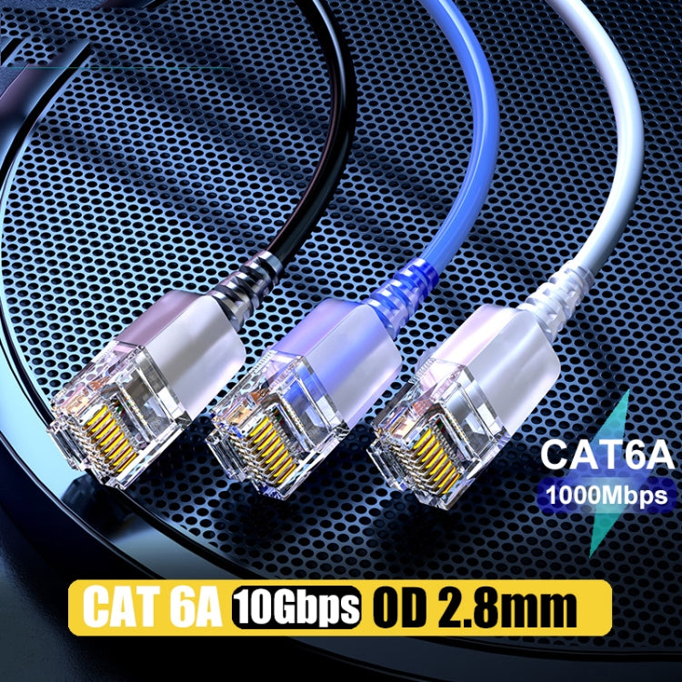 SAMZHE Cat6A Ethernet Cable UTP Network Patch Cable 8m(White) - Lan Cable and Tools by SAMZHE | Online Shopping South Africa | PMC Jewellery | Buy Now Pay Later Mobicred