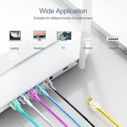 SAMZHE Cat6A Ethernet Cable UTP Network Patch Cable 8m(White) - Lan Cable and Tools by SAMZHE | Online Shopping South Africa | PMC Jewellery | Buy Now Pay Later Mobicred