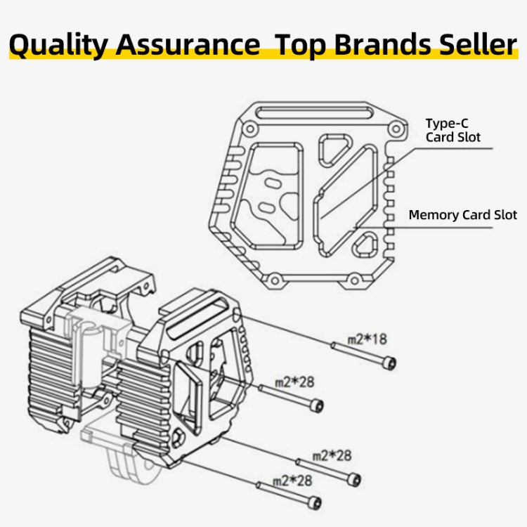 For DJI O3 AIR UNIT Camera Module Case Frame CNC Cage Holder - Other Accessories by PMC TechLife | Online Shopping South Africa | PMC TechLife | Buy Now Pay Later Mobicred