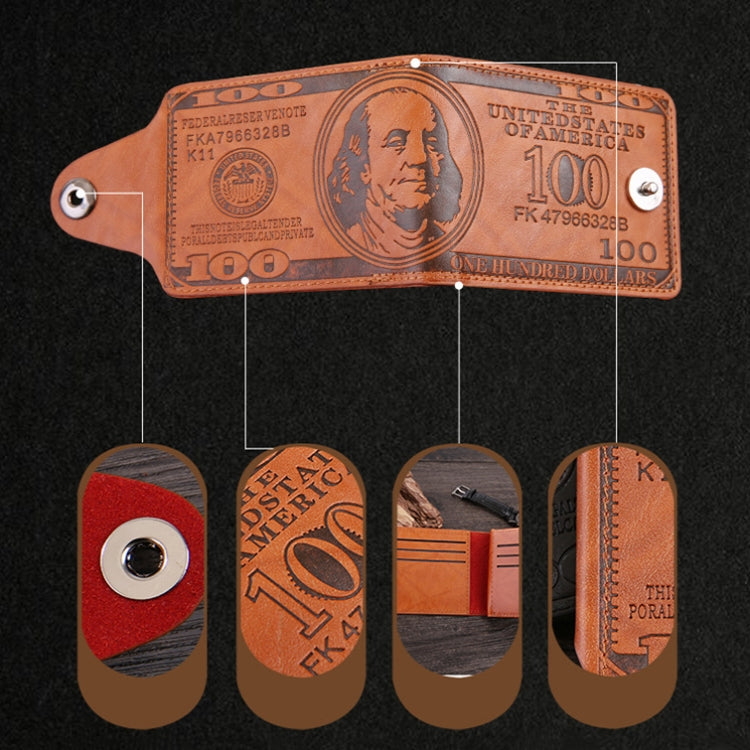 Retro Dollar Pattern Magnetic Buckle Multi-card Slot Wallet(Coffee) - Wallets by PMC TechLife | Online Shopping South Africa | PMC TechLife