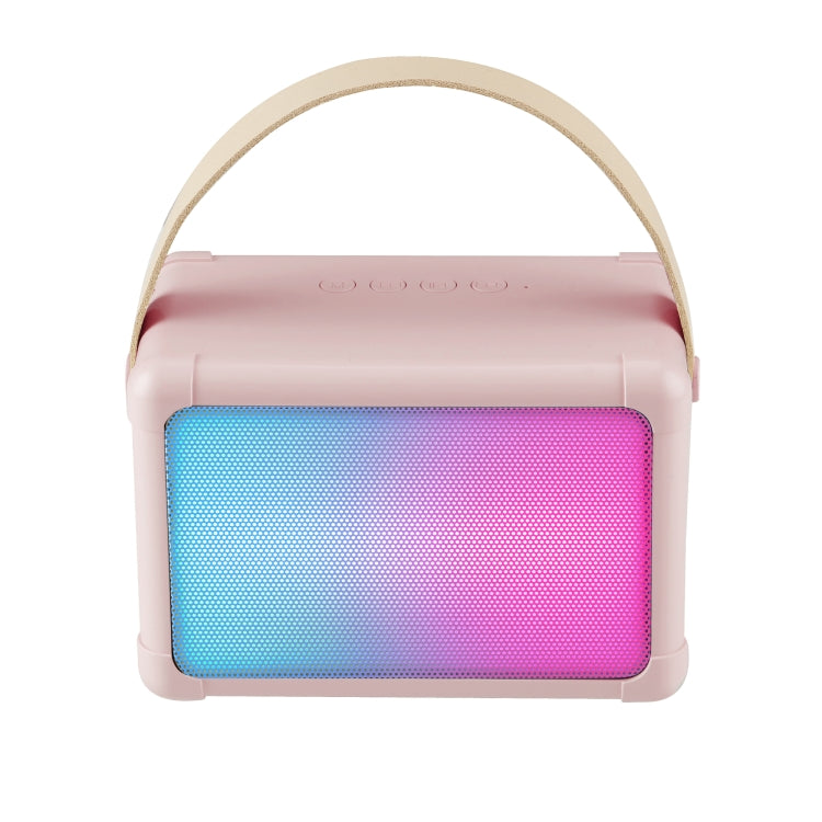 Portable RGB Lighting Effect Bluetooth Speaker Home Mini Karaoke Audio, Style: Speaker(Pink) - Microphone by PMC Jewellery | Online Shopping South Africa | PMC Jewellery | Buy Now Pay Later Mobicred