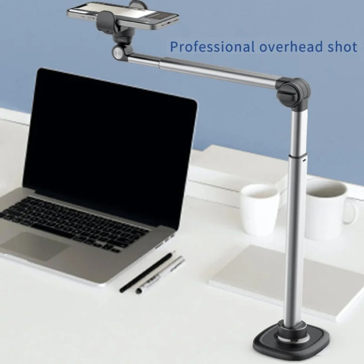 Mobile Live Piercing Bracket Aluminum Alloy 360 Degree Rotation Telescopic Adjustment Bedside Desktop Live Bracket(Gray) - free shipping - PMc TechLife - Order now!