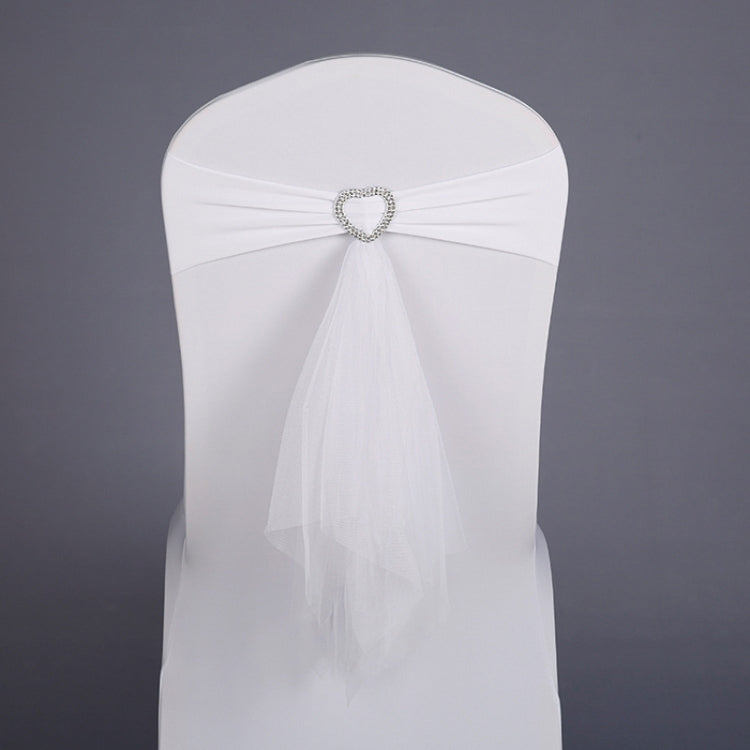 70x58 cm Tie-Free Stretch Chair Back Bow Chair Cover Strap Hotel Wedding Seat Back Decoration(White) - Sofa Covers & Chair Covers by PMC Jewellery | Online Shopping South Africa | PMC Jewellery