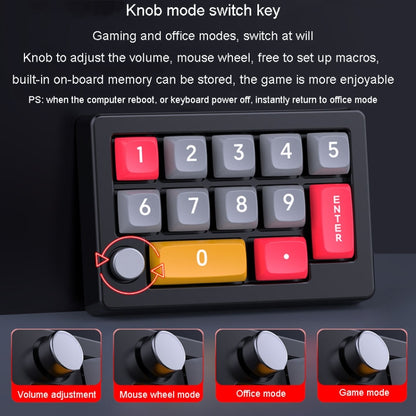 MKESPN 13 Keys RGB Multi-Function Macro Programming Mechanical Keypad Wired With Knob Keyboard(Black) - Mini Keyboard by MKESPN | Online Shopping South Africa | PMC Jewellery