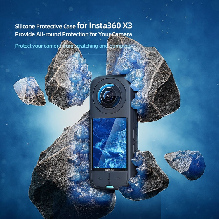 For Insta360 X3 AMagisn Body Silicone Protective Cover, Style: Lens Case (Black) - free shipping - PMC TechLife - Order now!
