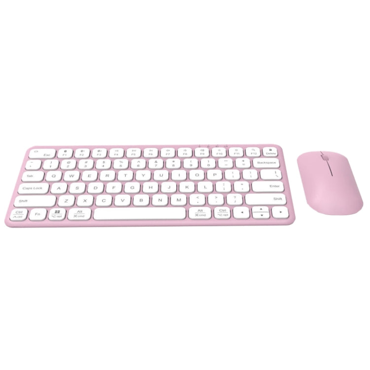 B087 2.4G Portable 78 Keys Dual Mode Wireless Bluetooth Keyboard And Mouse, Style: Keyboard Mouse Set Pink - Wireless Keyboard by PMC Jewellery | Online Shopping South Africa | PMC Jewellery | Buy Now Pay Later Mobicred