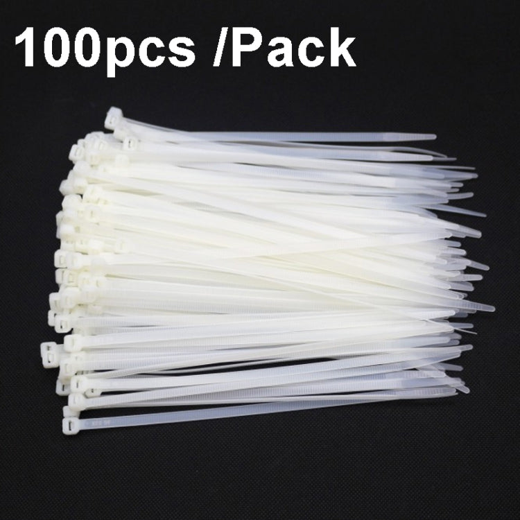 100pcs /Pack 8x350mm National Standard 7.6mm Wide Self-Locking Nylon Cable Ties Plastic Bundle Cable Ties(White) - Cable Organizer by PMC Jewellery | Online Shopping South Africa | PMC Jewellery | Buy Now Pay Later Mobicred