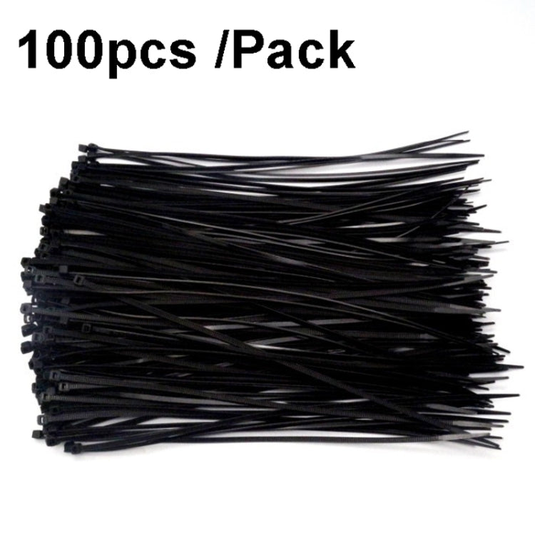 100pcs /Pack 8x350mm National Standard 7.6mm Wide Self-Locking Nylon Cable Ties Plastic Bundle Cable Ties(Black) - Cable Organizer by PMC Jewellery | Online Shopping South Africa | PMC Jewellery | Buy Now Pay Later Mobicred