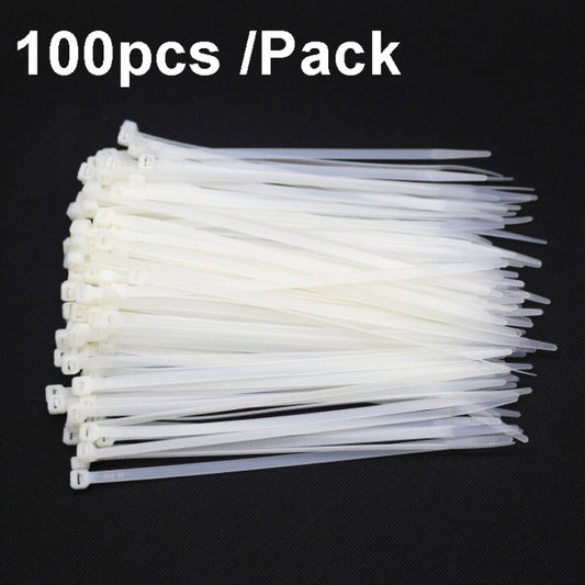 100pcs /Pack 8x450mm National Standard 7.6mm Wide Self-Locking Nylon Cable Ties Plastic Bundle Cable Ties(White) - Cable Organizer by PMC Jewellery | Online Shopping South Africa | PMC Jewellery | Buy Now Pay Later Mobicred