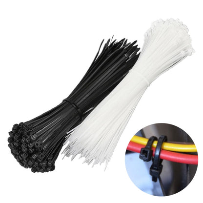 100pcs /Pack 8x300mm National Standard 7.6mm Wide Self-Locking Nylon Cable Ties Plastic Bundle Cable Ties(Black) - Cable Organizer by PMC Jewellery | Online Shopping South Africa | PMC Jewellery | Buy Now Pay Later Mobicred