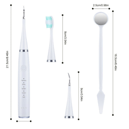 6 In 1 Electric Dental Scaler Calculus Removal Teeth Cleaning Set, Color: White Exclusive - Oral Irrigators by PMC Jewellery | Online Shopping South Africa | PMC Jewellery | Buy Now Pay Later Mobicred