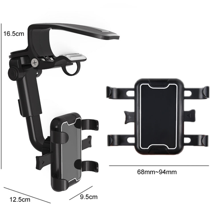 Car Sun Visor Clamp Multi-function Dashboard Mobile Phone Holder(Black) - Car Holders by PMC Jewellery | Online Shopping South Africa | PMC Jewellery | Buy Now Pay Later Mobicred