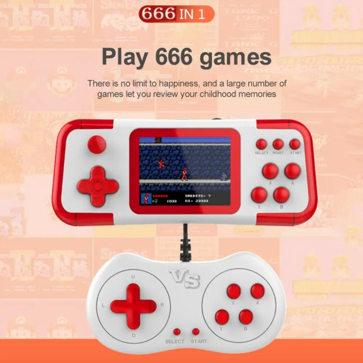 A12 3.0-Inch HD Colorful Screen Retro Handheld Game Console With 666 Built-In Games, Model: Double Red Blue - Pocket Console by PMC Jewellery | Online Shopping South Africa | PMC Jewellery | Buy Now Pay Later Mobicred