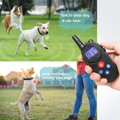 1000m Remote Control Intercom Dog Trainer Electric Shock Vibration Stop Barker(Yellow) - Training Aids by PMC Jewellery | Online Shopping South Africa | PMC Jewellery | Buy Now Pay Later Mobicred