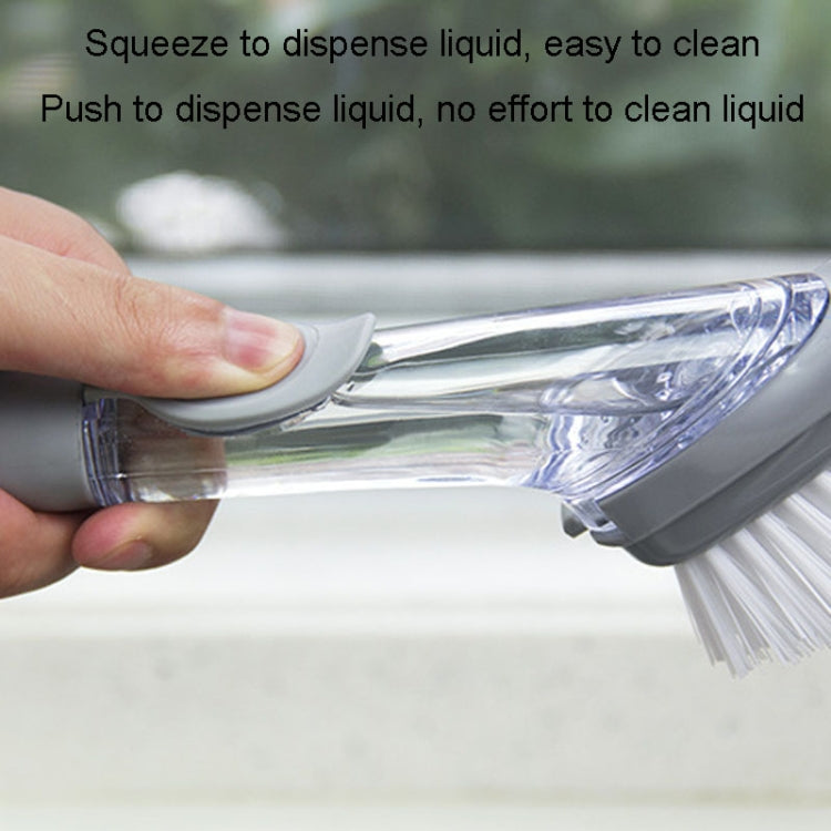 Kitchen Long Handle Automatic Liquid Filling Non-Stick Pan Scrubber Brush Cleaning Brush, Style: Brush - free shipping - PMc TechLife - Order now!