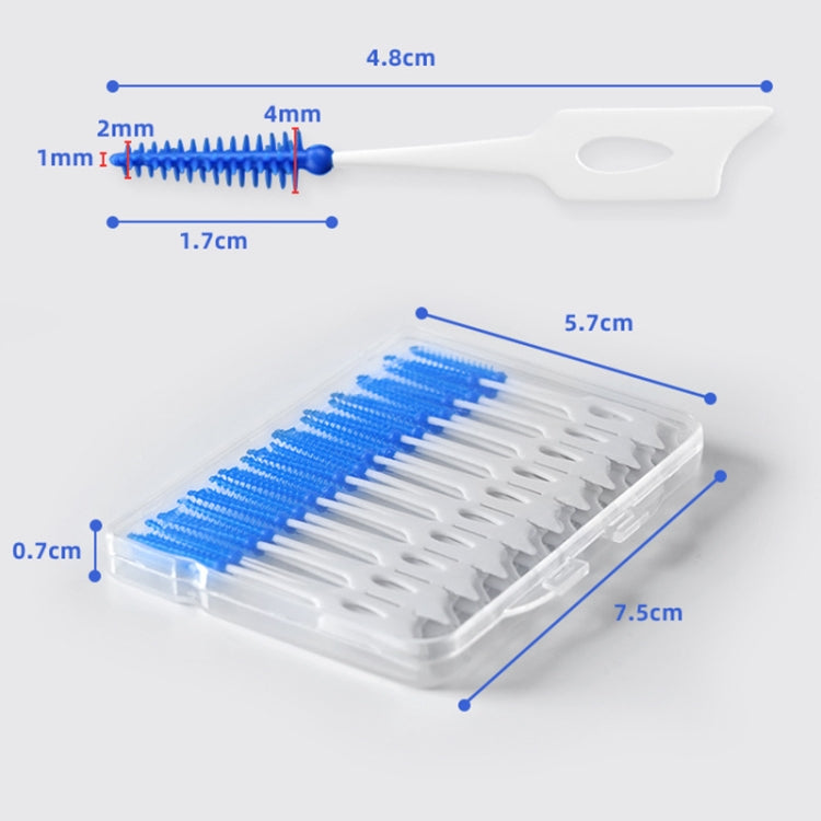 40pcs /Box Silicone Interdental Brushing Oral Cleaning Gap Brush(Green) - Oral Irrigators by PMC Jewellery | Online Shopping South Africa | PMC Jewellery