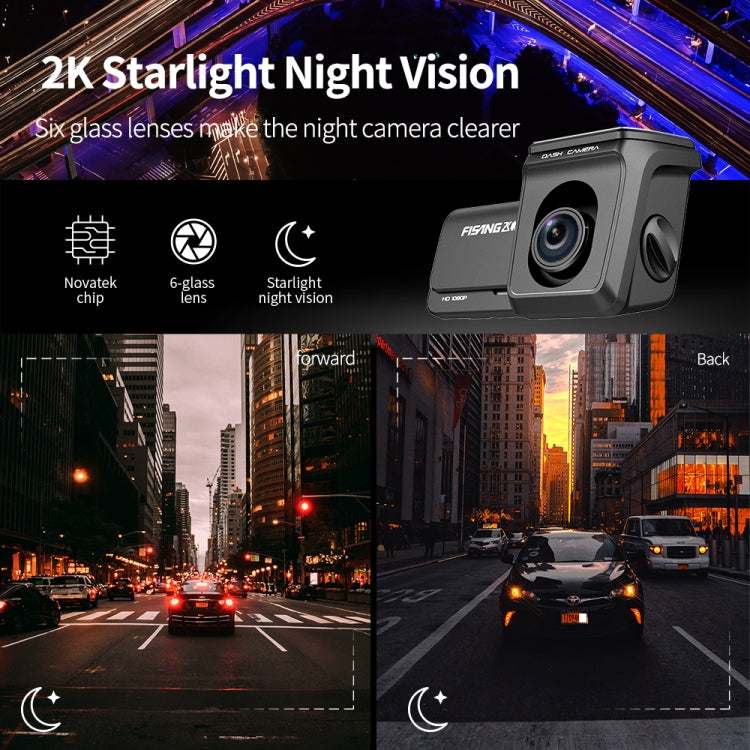 FISANG 2K HD Night Vision Car Single Recording Wireless WIFI Car Driving Recorder(M8Pro) - Car DVRs by FISANG | Online Shopping South Africa | PMC Jewellery | Buy Now Pay Later Mobicred