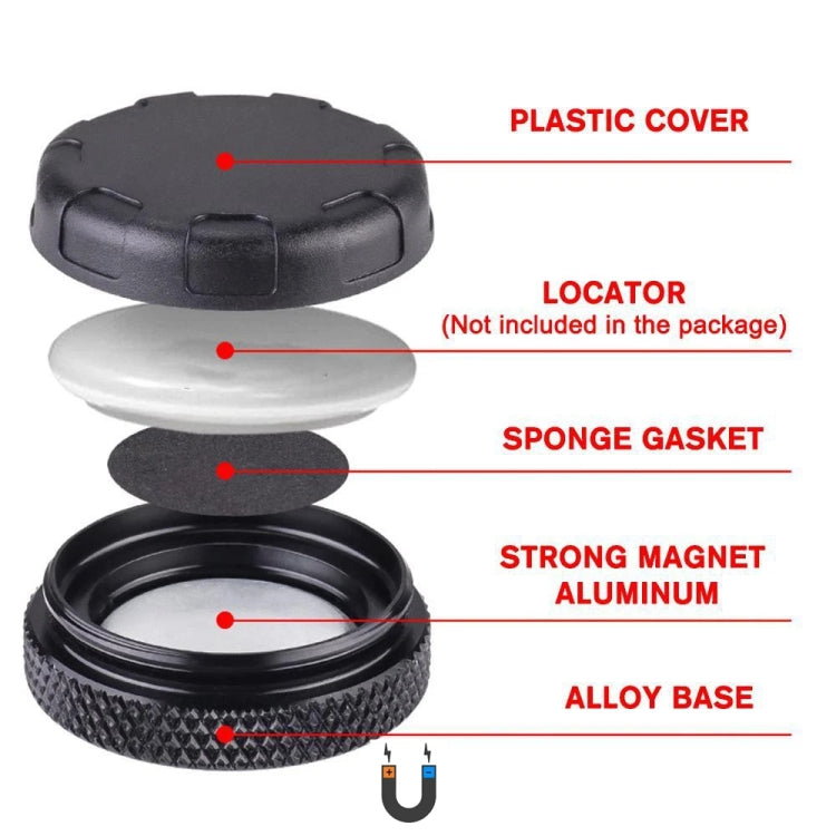 For AirTag Tracker Magnetic Protective Cover Anti-lost Hidden Shell Case(Black) - Other by PMc TechLife | Online Shopping South Africa | PMc TechLife | Buy Now Pay Later Mobicred