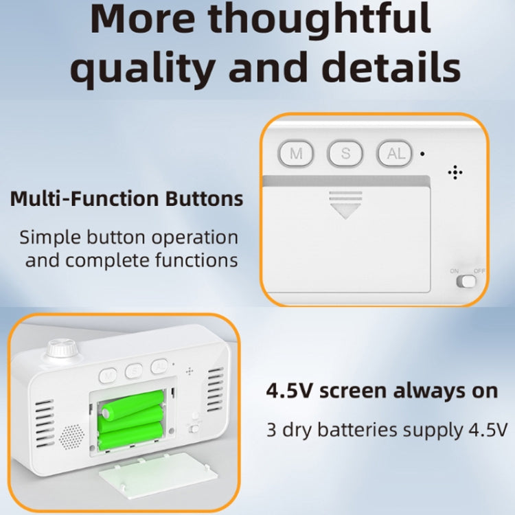 Visual Timer Alarm Clock Dual Display LCD Time Reminder(White) - Alarm Clocks by PMc TechLife | Online Shopping South Africa | PMc TechLife | Buy Now Pay Later Mobicred