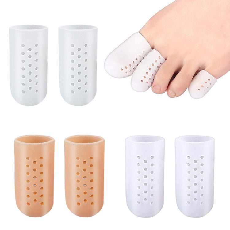 1pair Breathable Perforated Toe Protectors Anti Wear Sleeves, Size: S(White) - Corrector by PMC Jewellery | Online Shopping South Africa | PMC Jewellery