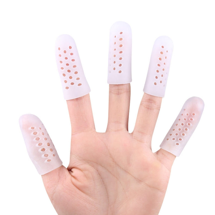 1pair Breathable Perforated Toe Protectors Anti Wear Sleeves, Size: L(White) - Corrector by PMC Jewellery | Online Shopping South Africa | PMC Jewellery