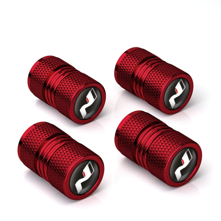 4pcs/set Aluminium N Label Car Tire Valve Caps(Red) - Tire Valve Caps by PMC Jewellery | Online Shopping South Africa | PMC Jewellery