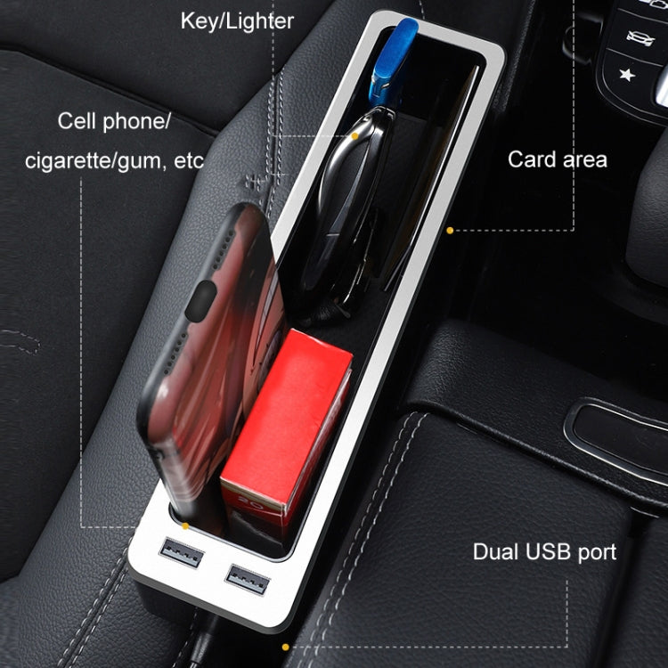 Car Seat Gap Storage Box with 2 USB Charging Port, Color: Co-pilot Red - Stowing Tidying by PMC Jewellery | Online Shopping South Africa | PMC Jewellery | Buy Now Pay Later Mobicred