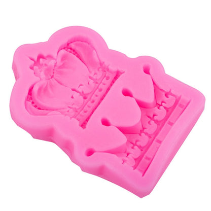 Crown Silicone Chocolate Fondant Baking Cake Mold Handmade Soft Pottery Glue Mold(Pink) - Food Molds by PMC Jewellery | Online Shopping South Africa | PMC Jewellery