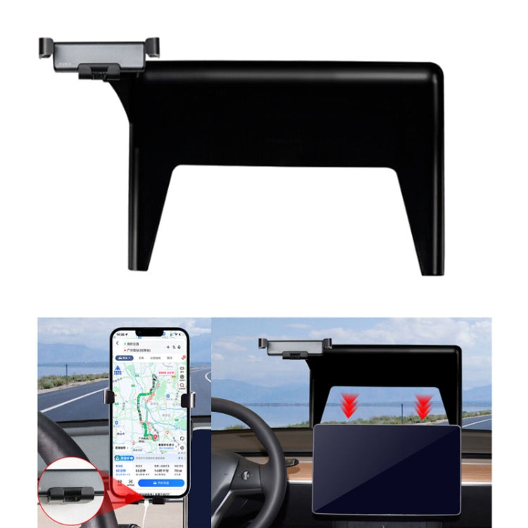 For Tesla 2019-2022 Model3/Y Car Central Control Screen Mobile Phone Holder(1set) - Car Holders by PMC Jewellery | Online Shopping South Africa | PMC Jewellery | Buy Now Pay Later Mobicred