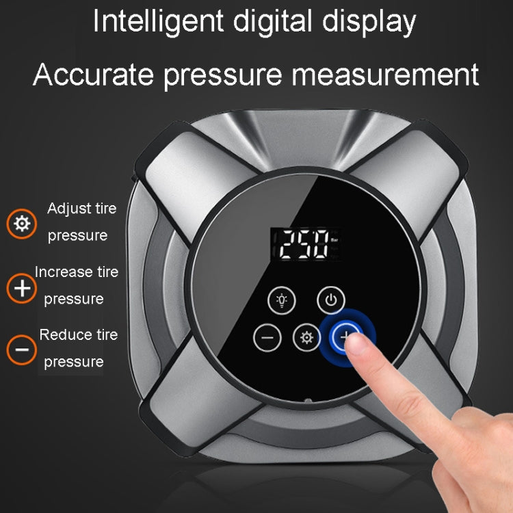 30 Cylinders Car Intelligent Digital Display Inflator Pump Portable Car Tire Pneumatic Engine(Black) - Inflatable Pump by PMC TechLife | Online Shopping South Africa | PMC TechLife