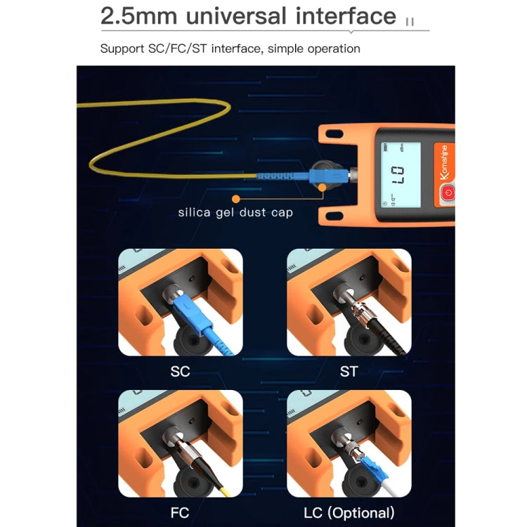 Komshine Mini Handheld Optical Power Meter Fiber Loss Measurement, Specification: KPM-25M-C/-50DBM to +26DBM - Fiber Optic Test Pen by Komshine | Online Shopping South Africa | PMC Jewellery | Buy Now Pay Later Mobicred