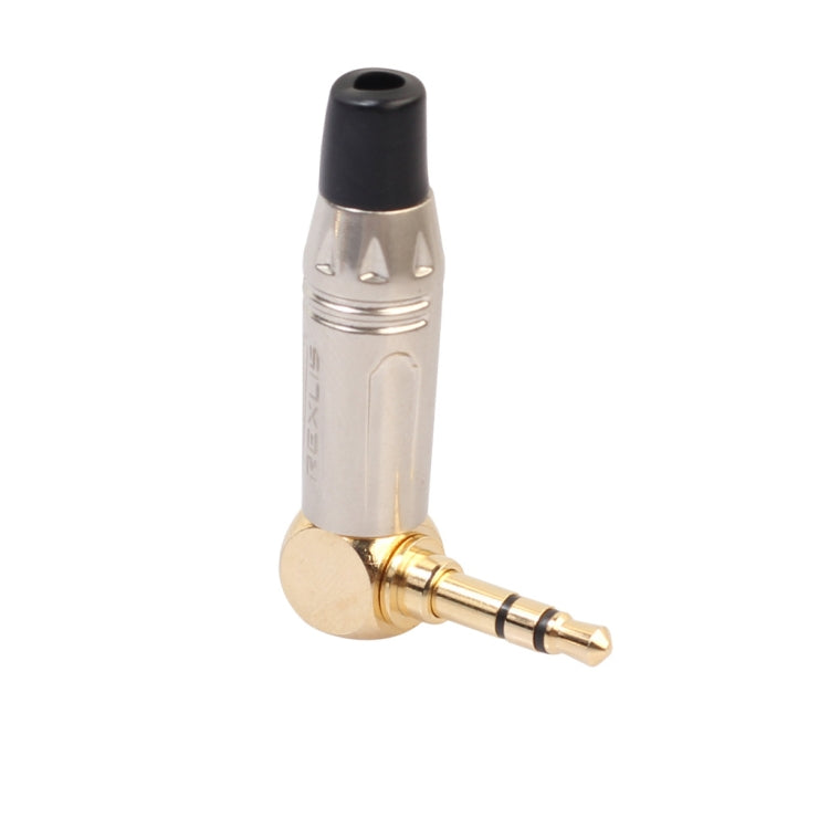 Zinc Alloy L-Shaped 90 Degree 3.5mm Stereo Headset Wire Welding Plug - Audio Adapter by PMC TechLife | Online Shopping South Africa | PMC TechLife