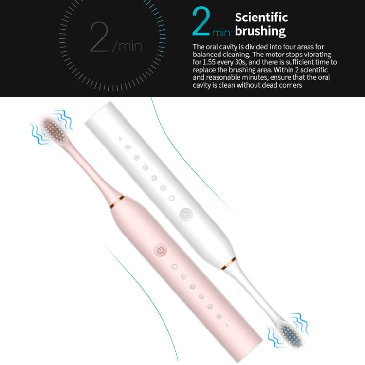 Rechargeable Ultrasonic Soft Bristle Electrical Toothbrushes Flosser 6 Gear With 4 Brushes(Black) - Toothbrushes by PMC TechLife | Online Shopping South Africa | PMC TechLife | Buy Now Pay Later Mobicred
