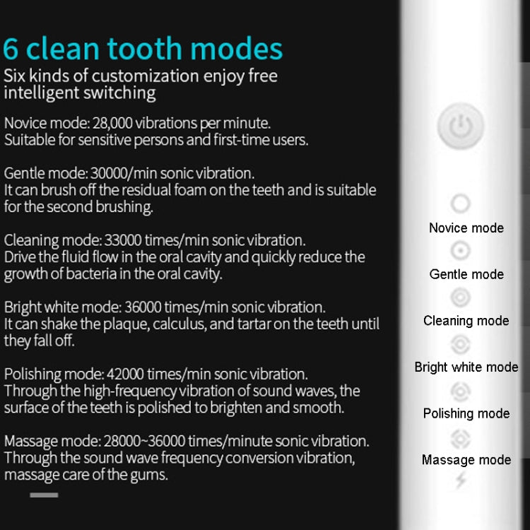 Rechargeable Ultrasonic Soft Bristle Electrical Toothbrushes Flosser 6 Gear With 4 Brushes(Black) - Toothbrushes by PMC TechLife | Online Shopping South Africa | PMC TechLife | Buy Now Pay Later Mobicred