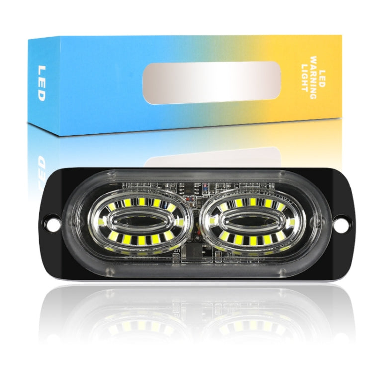 12W Car Side Signal Warning Light 24 LED Strobe Light(Yellow White) - Warning Lights by PMC Jewellery | Online Shopping South Africa | PMC Jewellery | Buy Now Pay Later Mobicred