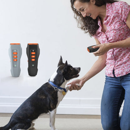 LED Flashing Light Handheld Ultrasonic Bark Arrester Frequency Conversion Dog Training Device(Black+Orange) - Training Aids by PMC Jewellery | Online Shopping South Africa | PMC Jewellery | Buy Now Pay Later Mobicred