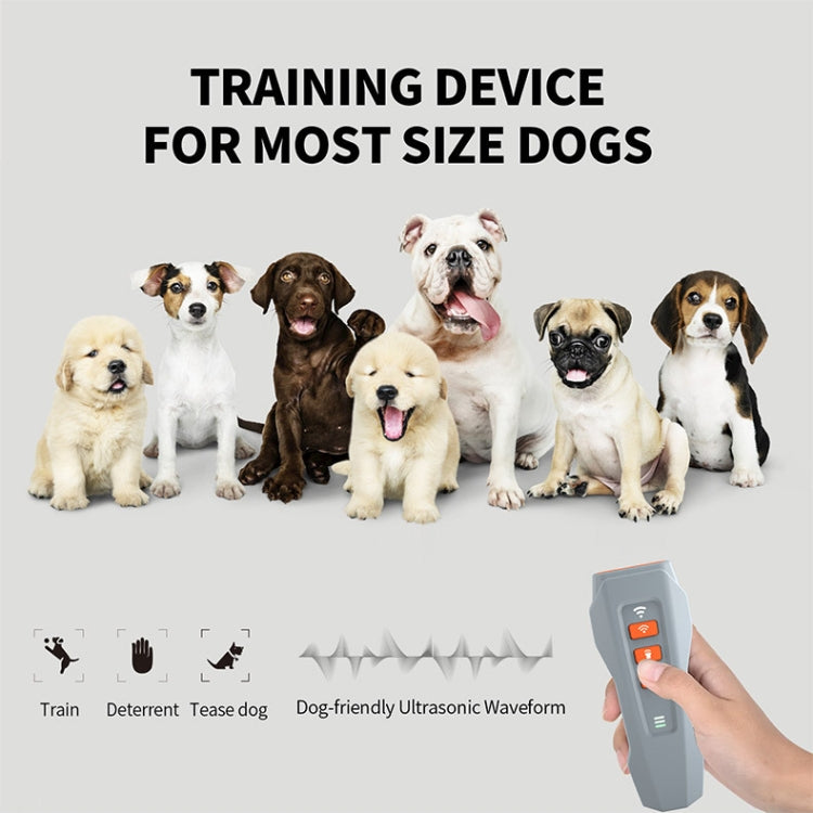 LED Flashing Light Handheld Ultrasonic Bark Arrester Frequency Conversion Dog Training Device(Dark Gray) - Training Aids by PMC Jewellery | Online Shopping South Africa | PMC Jewellery | Buy Now Pay Later Mobicred