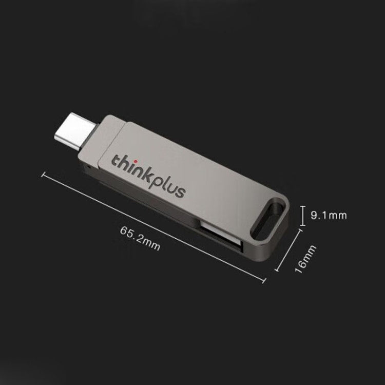 Lenovo Thinkplus MU110 USB3.2+Type-C Dual Interface Rotation Flash Drive, Size: 32GB(Grey) - USB Flash Drives by Lenovo | Online Shopping South Africa | PMC Jewellery | Buy Now Pay Later Mobicred