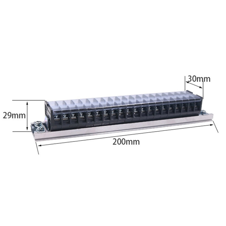 CHINT TD-1520 Terminal Block Rail Type Wiring Block Paralleling Wires Wire Connector - free shipping - PMC TechLife - Order now!