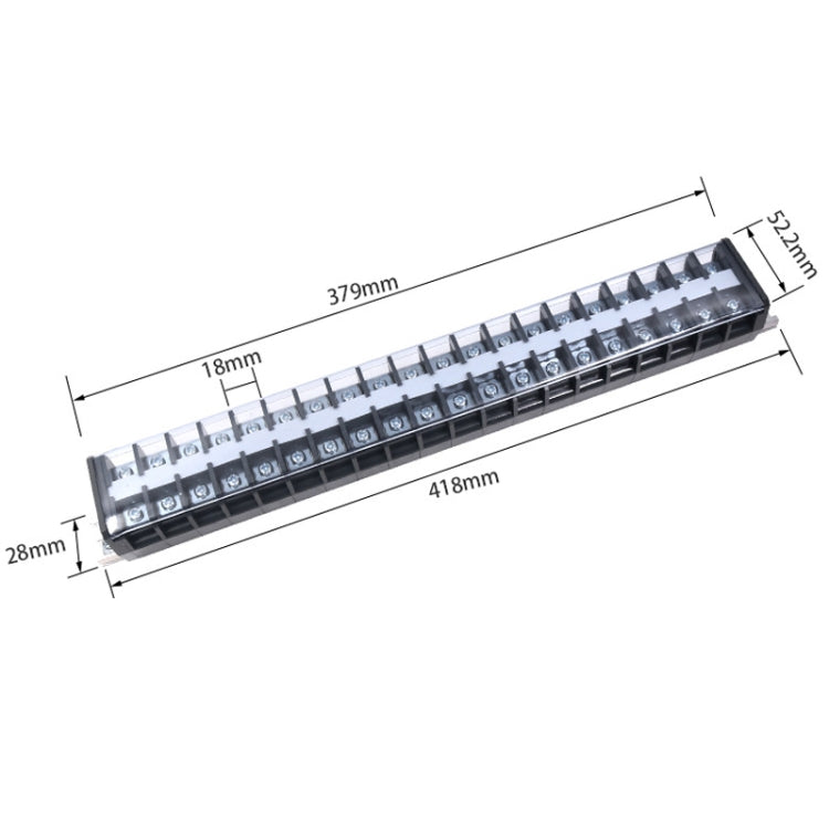 CHINT TD-6020 Terminal Block Rail Type Wiring Block Paralleling Wires Wire Connector - free shipping - PMC TechLife - Order now!