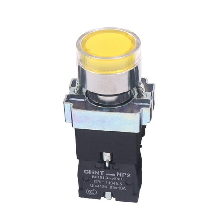 CHINT NP2-BW3561/220V 1 NO Pushbutton Switches With LED Light Silver Alloy Contact Push Button - Car Switches by CHINT | Online Shopping South Africa | PMC Jewellery | Buy Now Pay Later Mobicred
