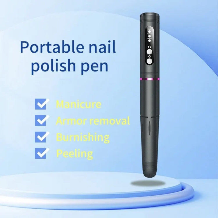 HX-08 USB Charging Portable Manicure Remover and Polisher Home Nail Art Tools(Grey) - Grinding Tools & Accessories by PMC Jewellery | Online Shopping South Africa | PMC Jewellery | Buy Now Pay Later Mobicred