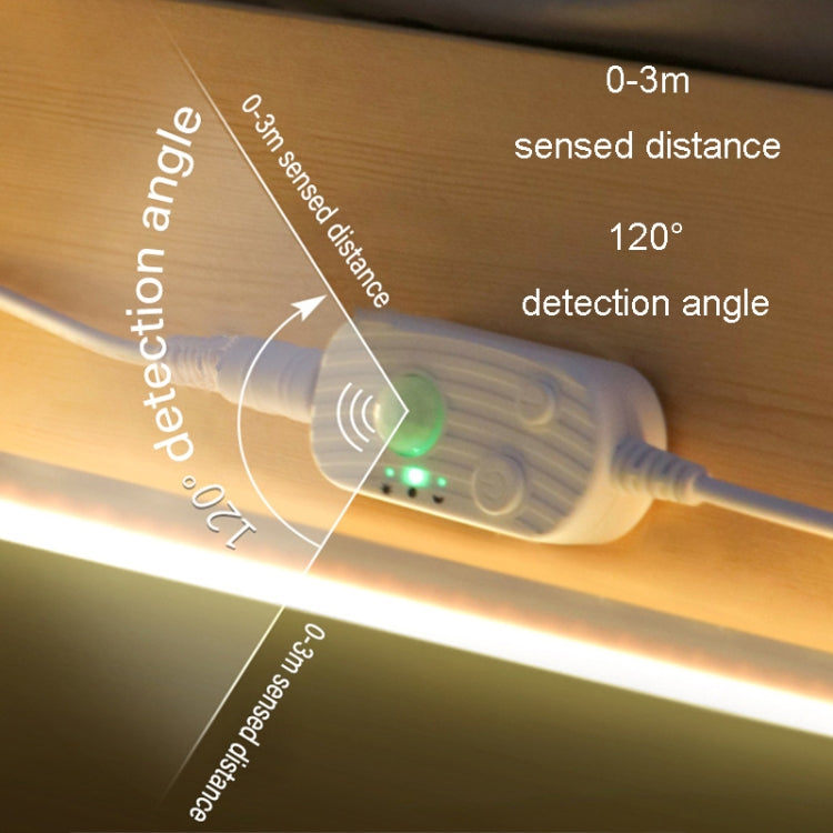 2m LED Body Sensor Flexible Light Strip Smart Sensor USB Light Strip(Warm White) - Sensor LED Lights by PMC TechLife | Online Shopping South Africa | PMC TechLife | Buy Now Pay Later Mobicred