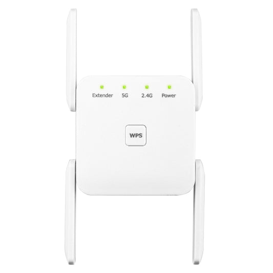 1200Mbps 2.4G / 5G WiFi Extender Booster Repeater Supports Ethernet Port White US Plug - Broadband Amplifiers by PMC Jewellery | Online Shopping South Africa | PMC Jewellery