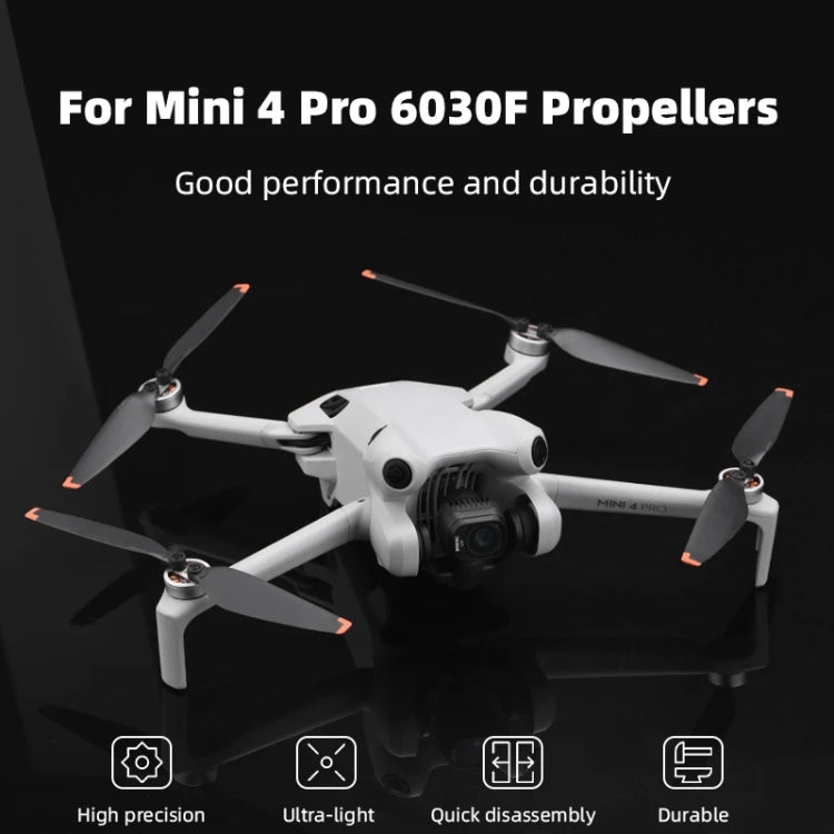For DJI Mini 4 Pro 2pairs  Drone Propeller Blades 6030F Props Replacement Parts - DIY Propeller by PMC TechLife | Online Shopping South Africa | PMC TechLife