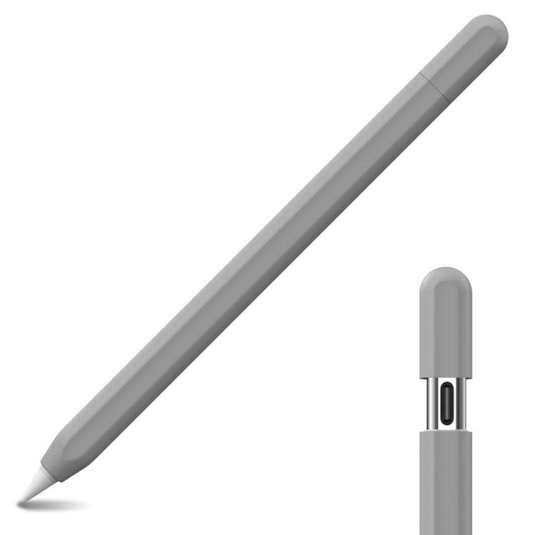 For Apple Pencil (USB-C) AhaStyle PT65-3 Silicone Same Color Protective Case(Gray) - Pencil Accessories by AhaStyle | Online Shopping South Africa | PMC Jewellery | Buy Now Pay Later Mobicred